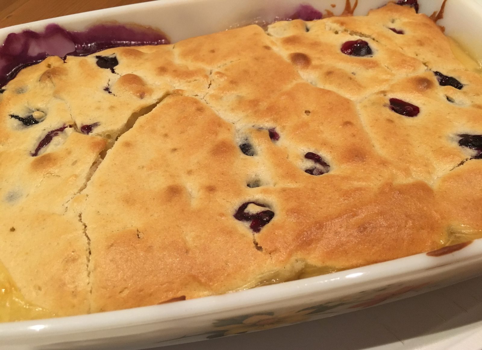 Peach and Blueberry Cobbler