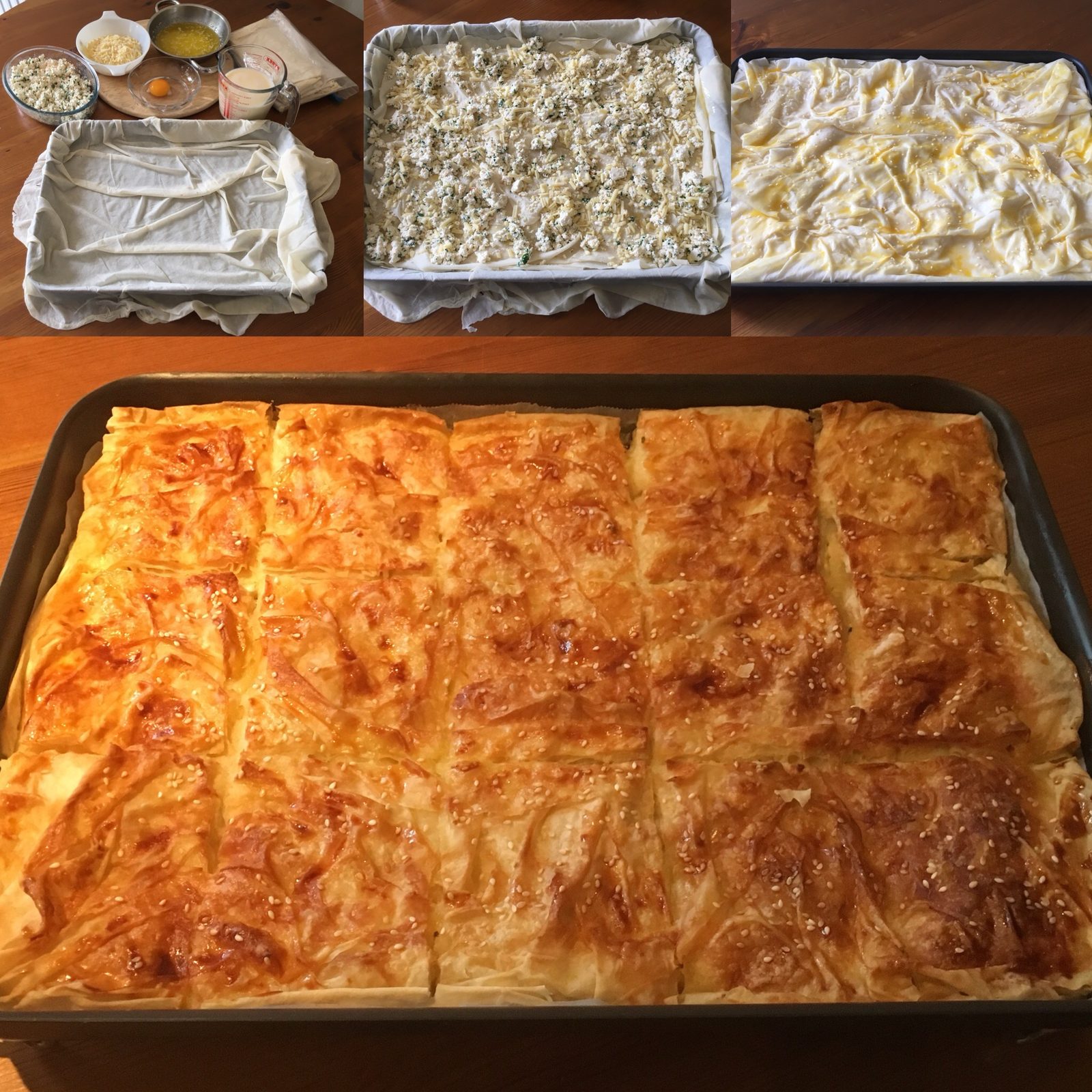 Tepsi Börek (Tray Baked Cheese Pie)