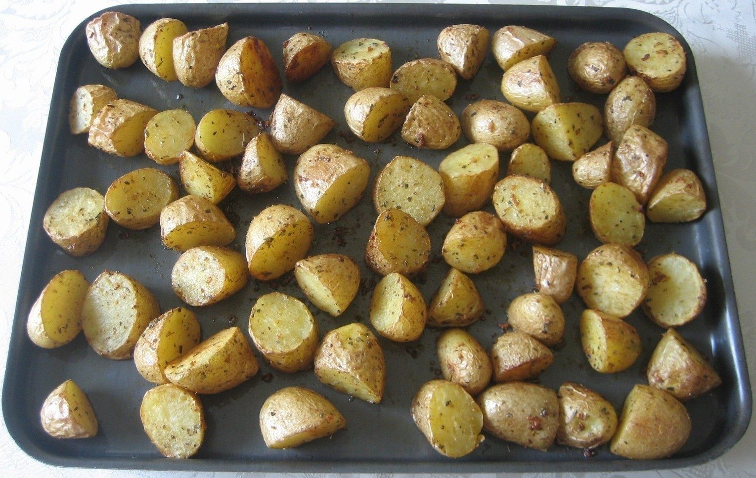 Oven Roasted Charlotte Potatoes with Rosemary and Garlic